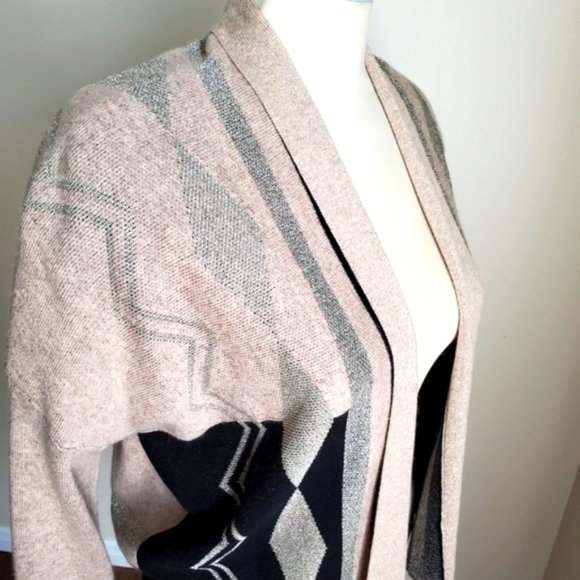 Zaria Open Front Cardigan With Sparkly Details Size Large - Picture 2 of 10